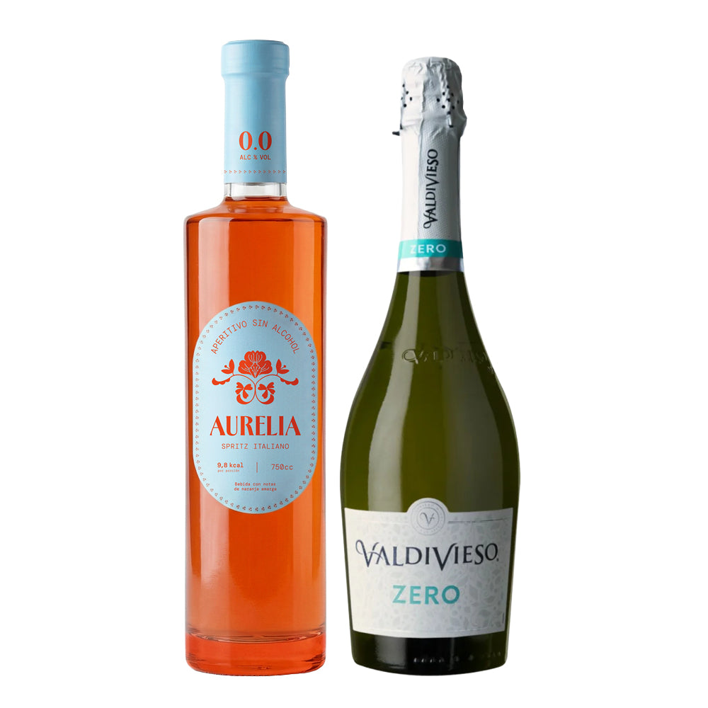Pack Spritz Sin Alcohol Aurelia Italiano + Valdivieso Zero 750cc