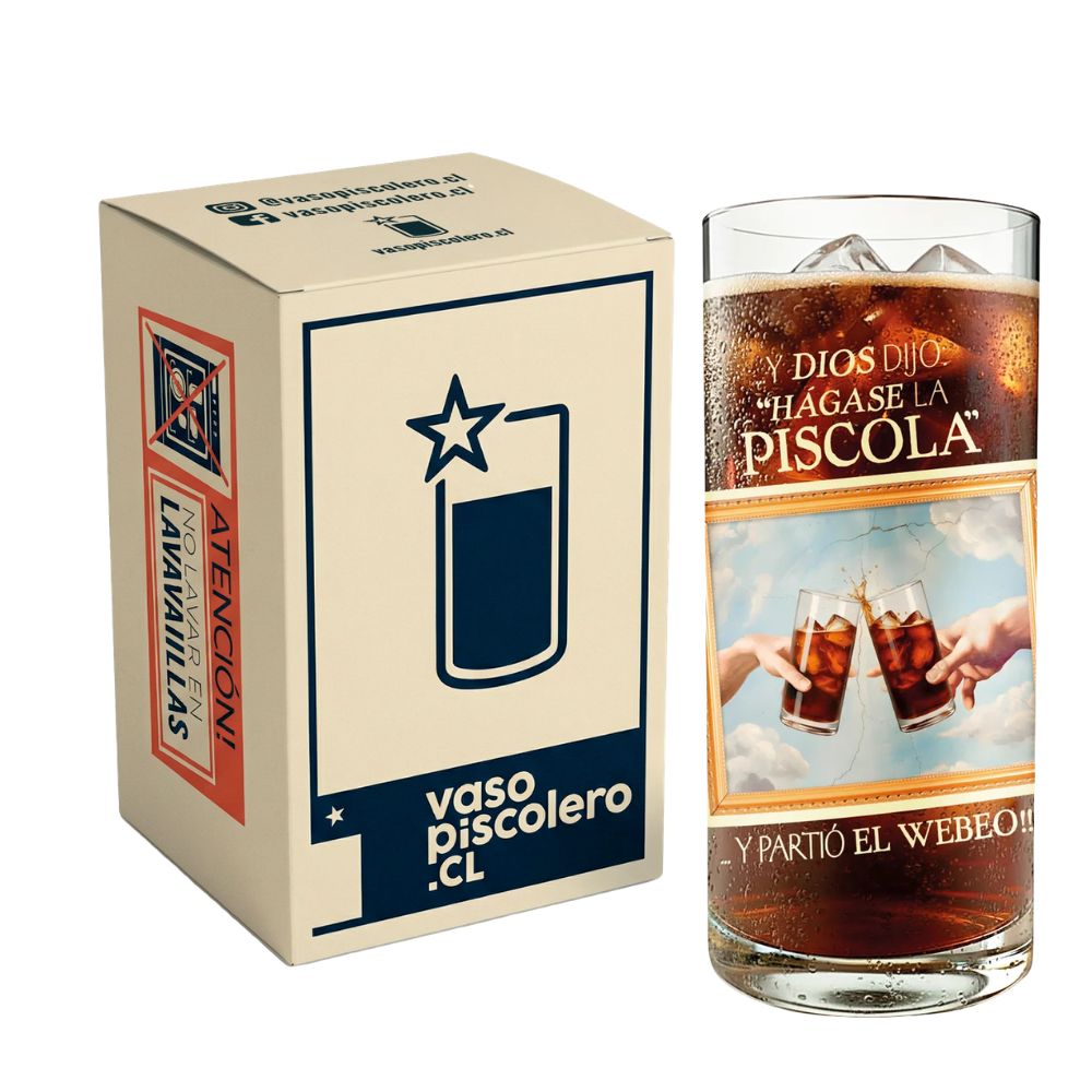 Vaso Piscolero Ilustrado Diseño La Creación
