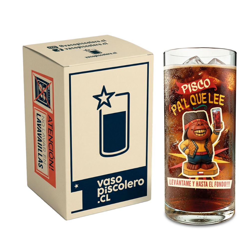 Vaso Piscolero Ilustrado Diseño Indio Pícaro