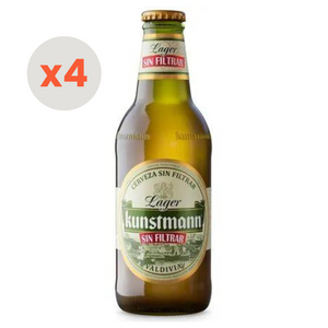 4x Cerveza Kunstmann Lager Sin filtrar 5,8° 330cc
