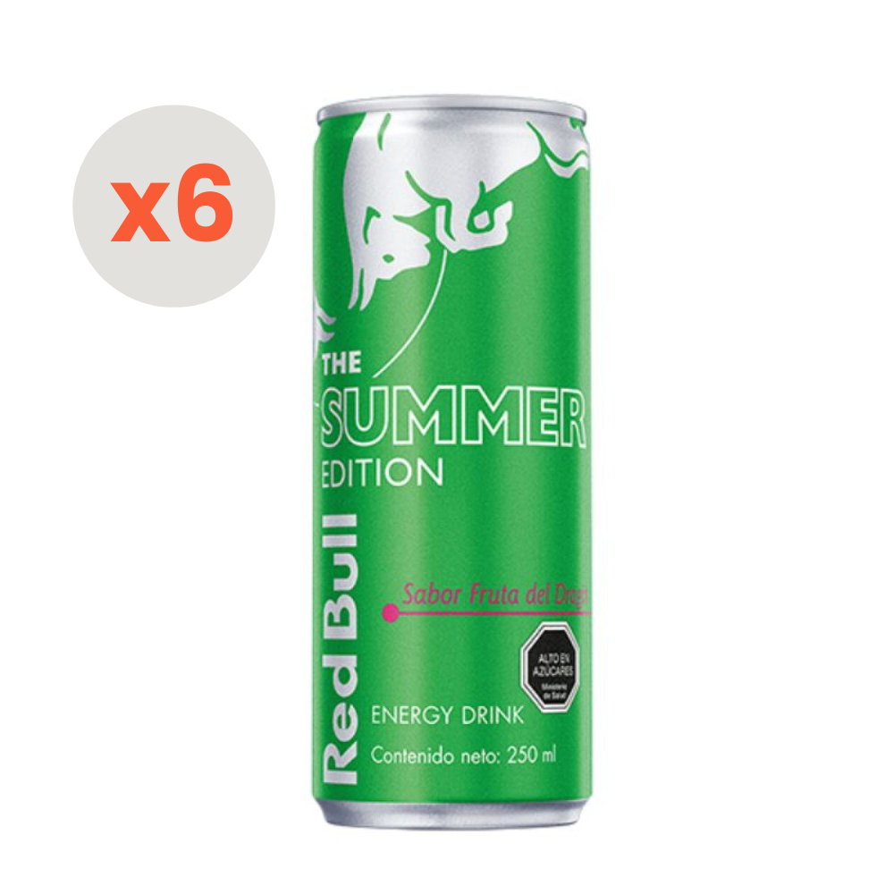 6x Red Bull Fruta del Dragon 250cc