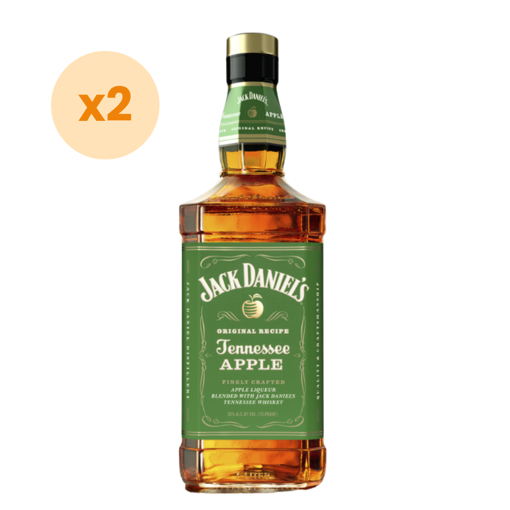 2x Jack Daniels Apple 750cc