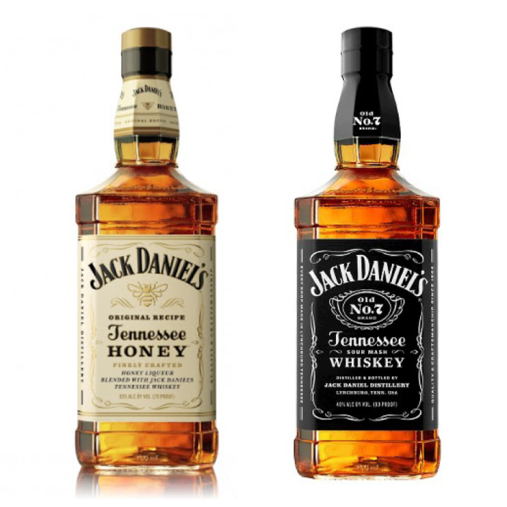 Jack Daniels Nº7 750cc + Jack Daniels Honey 750cc