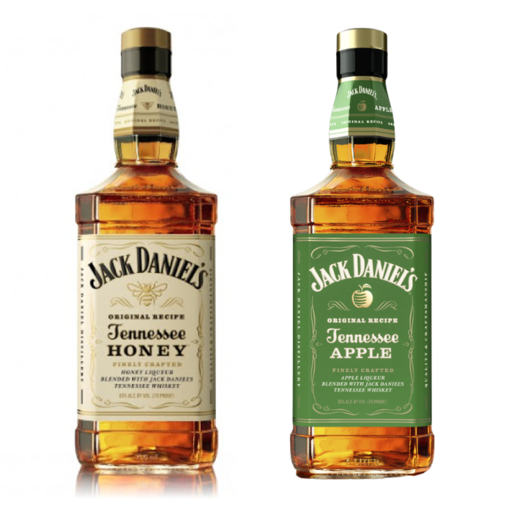 Jack Daniels Honey 750cc + Jack Daniels Apple 750cc - Tost