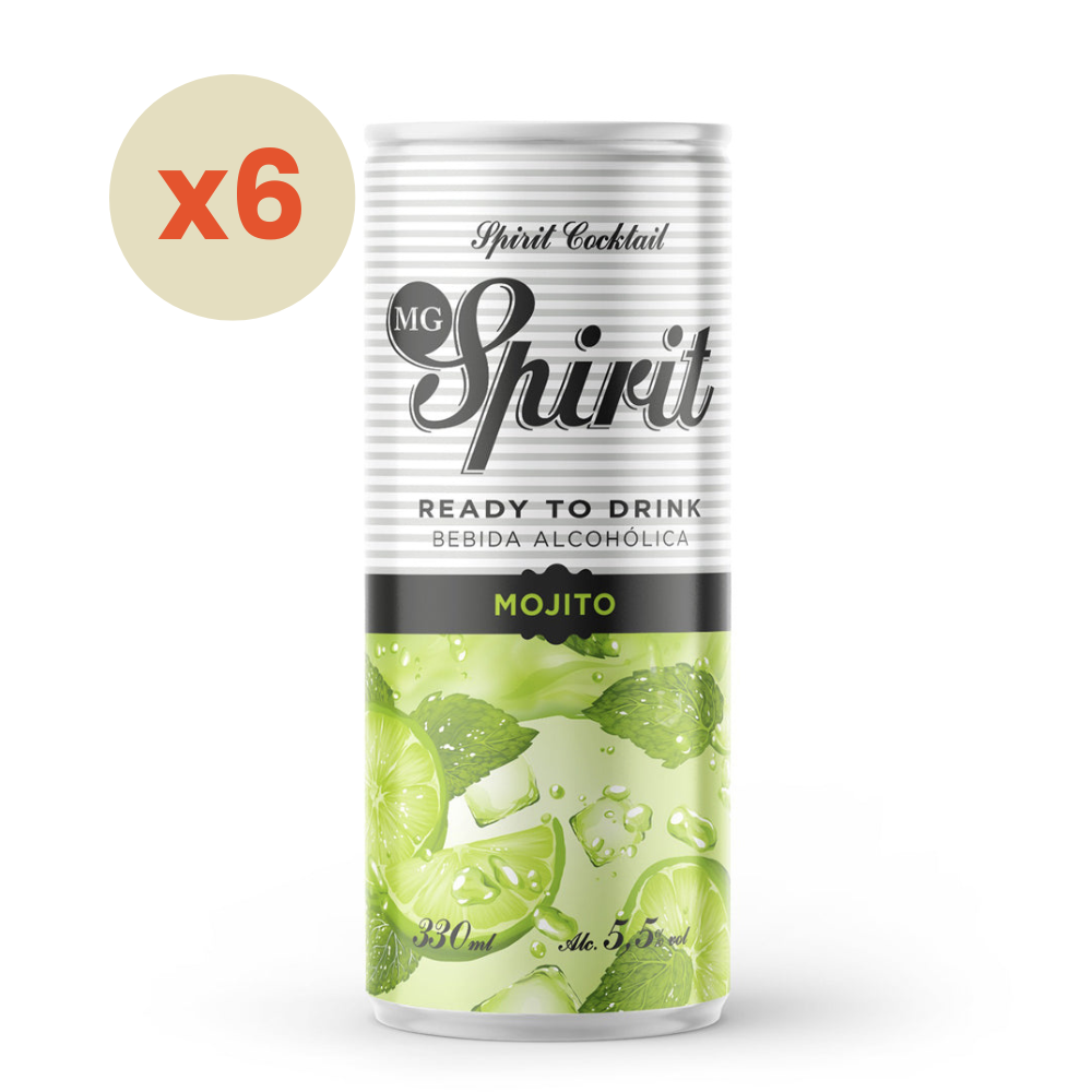 6x Cóctel MG Spirit Mojito 5,5° Lata 330cc