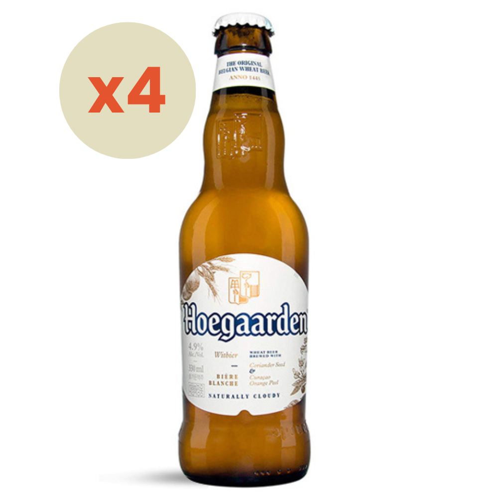 4x Cerveza Hoegaarden White 4,9° 330cc