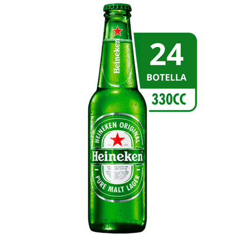 24x Cerveza Heineken Botellín 330cc