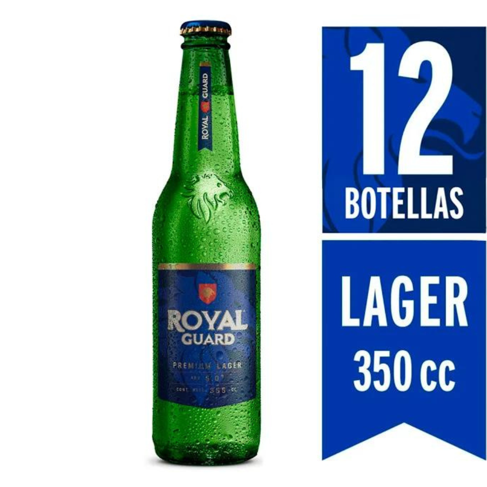 12x Cerveza Royal Guard Botellín 355cc