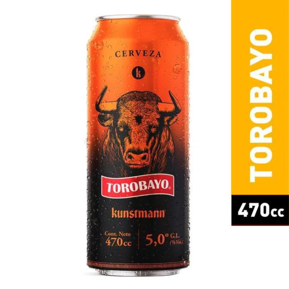 24x Cerveza Kunstmann Torobayo Lata 470cc