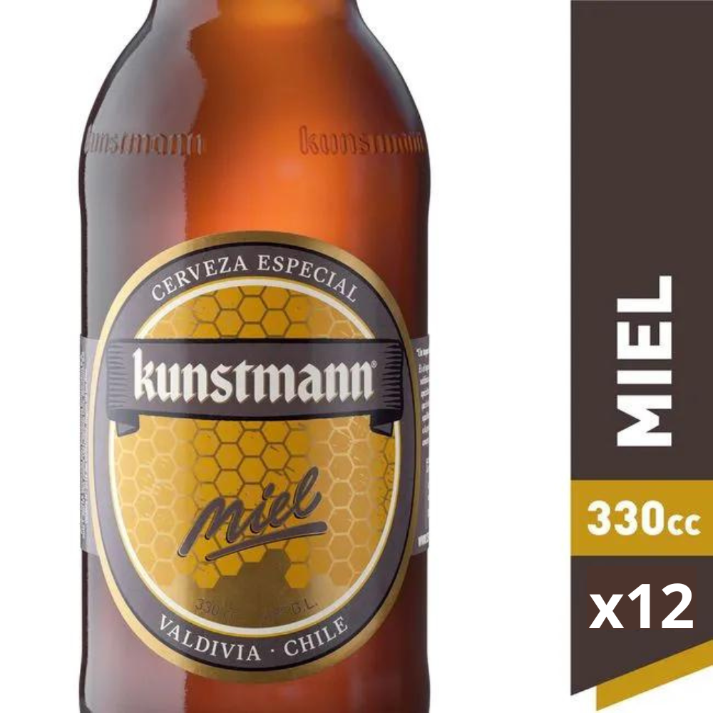 12x Cerveza Kunstmann Miel 330cc