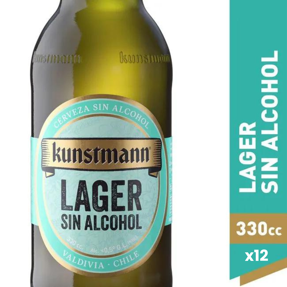 12x Cerveza Kunstmann Sin Alcohol 330cc