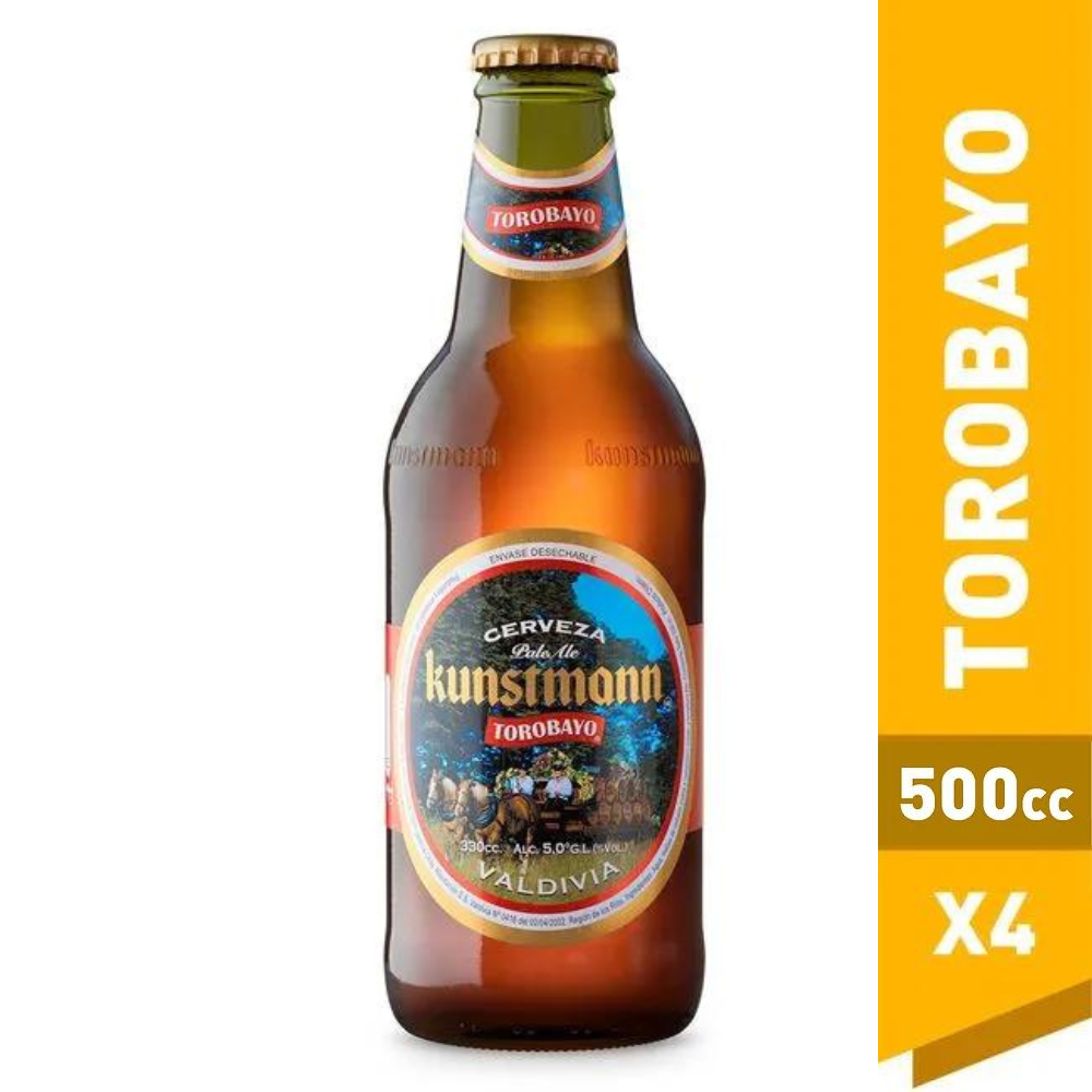 4x Cerveza Kunstmann Torobayo 500cc