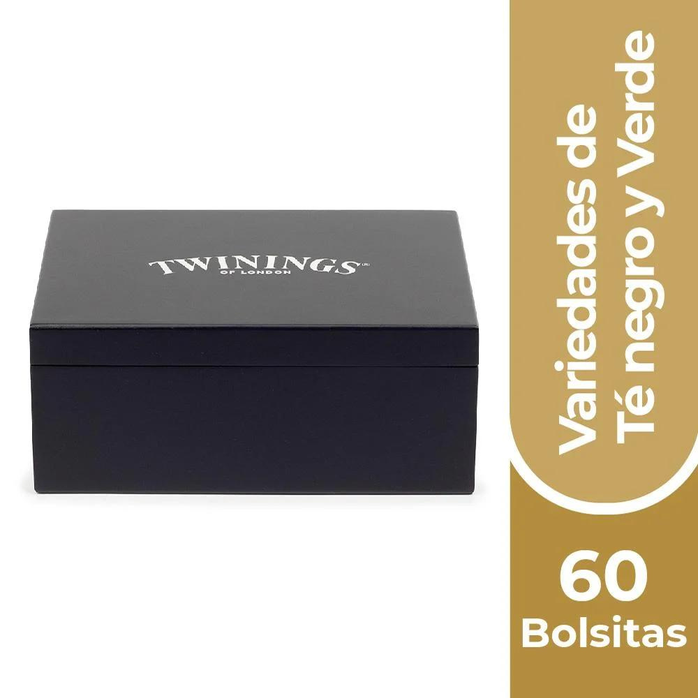 Té Caja De Madera 6 Espacios 60 Bolsas Twinings