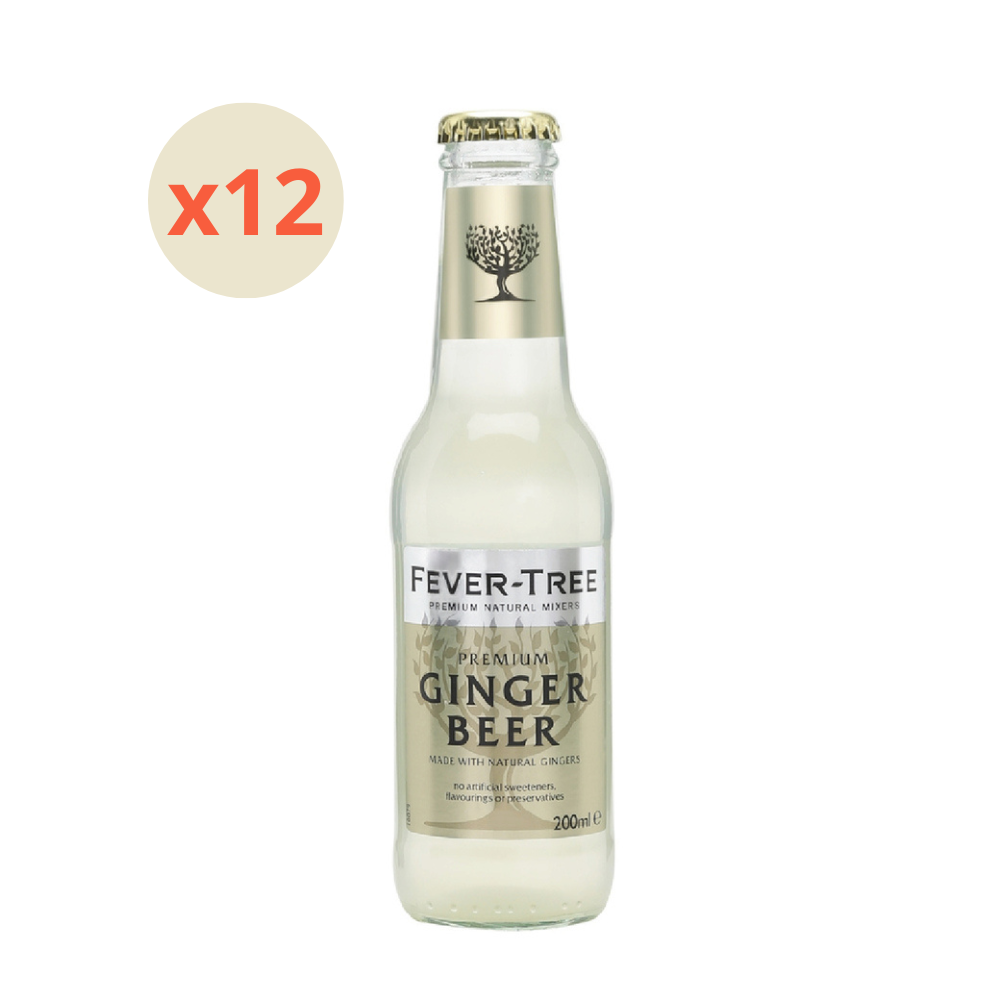12x Agua Tonica Fever-Tree Ginger Beer 200cc