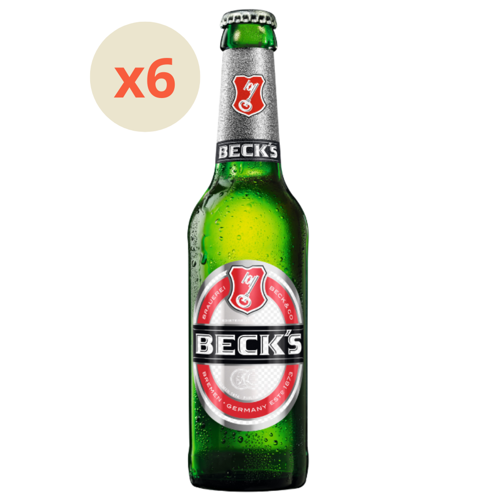 6x Cerveza Beck's 5° 330cc
