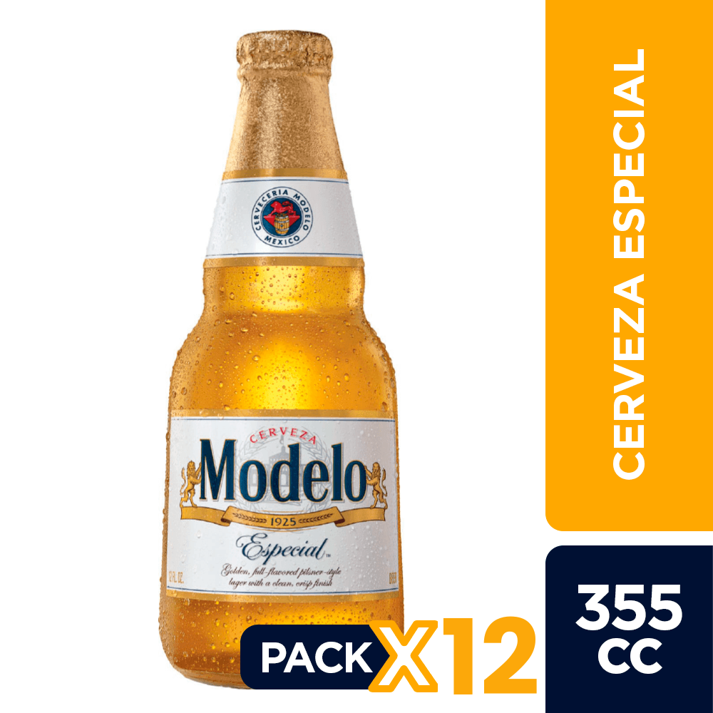 12x Cerveza Modelo Especial Botellín 355cc