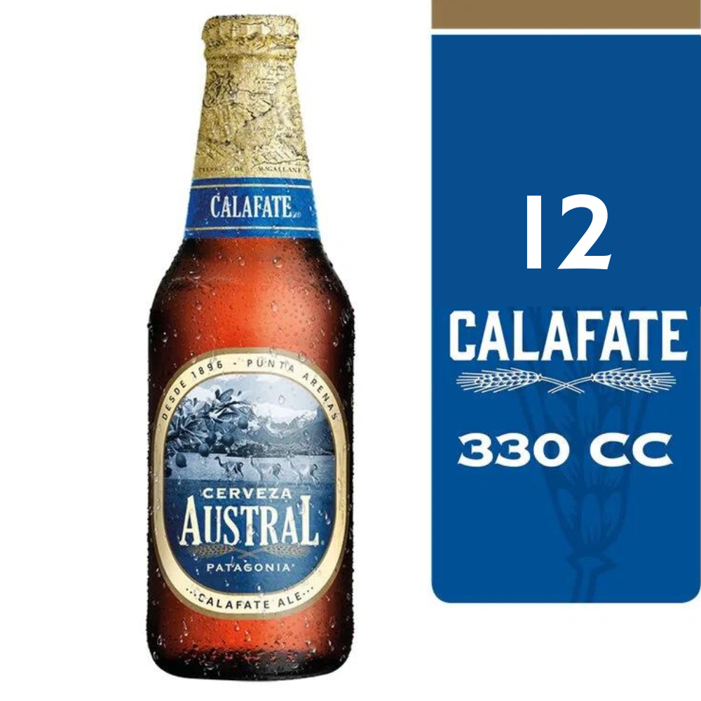 12x Cerveza Austral Calafate Botellín 330cc