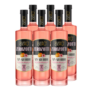 6x Aperitivo Sin Alcohol Zerozotti Rosato 750cc
