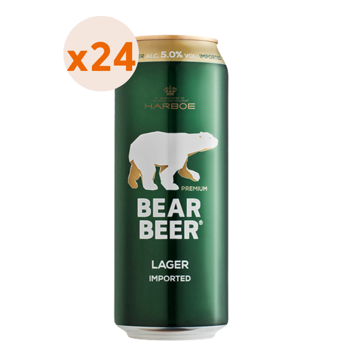 24x Cervezas Bear Beer Lager Lata 5º 500cc