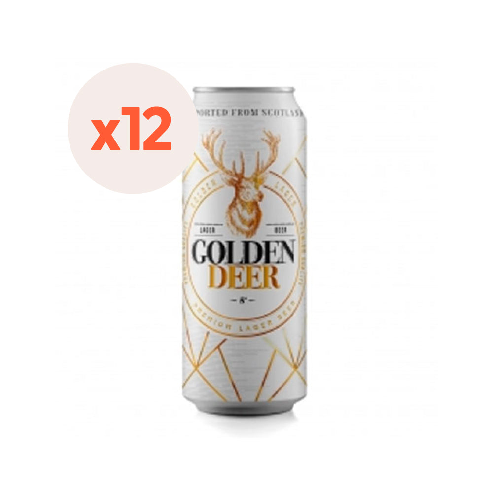 12 x Cerveza Golden Deer Lager lata 500cc