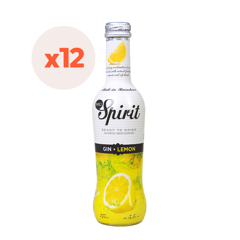 12x Cocktail Spirit Gin Lemon 5,5º 275cc ($1.441 c/u)