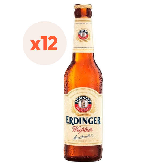 12x Cerveza Erdinger Weissbier 330cc