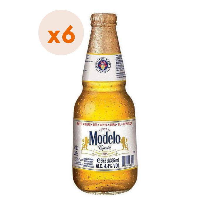 6x Cerveza Modelo Especial 355cc 4,5º