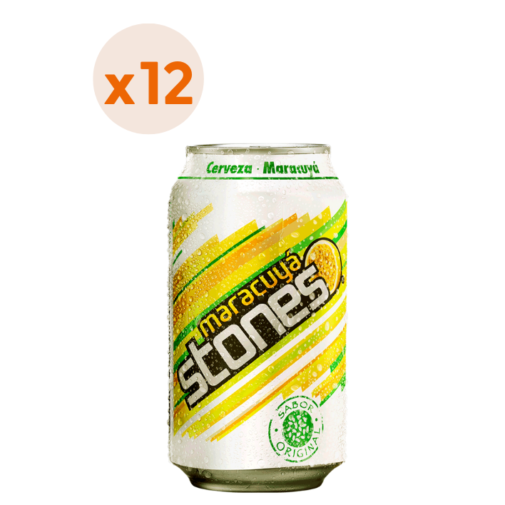 12x Cerveza Lemon Stones Maracuyá Lata 350cc