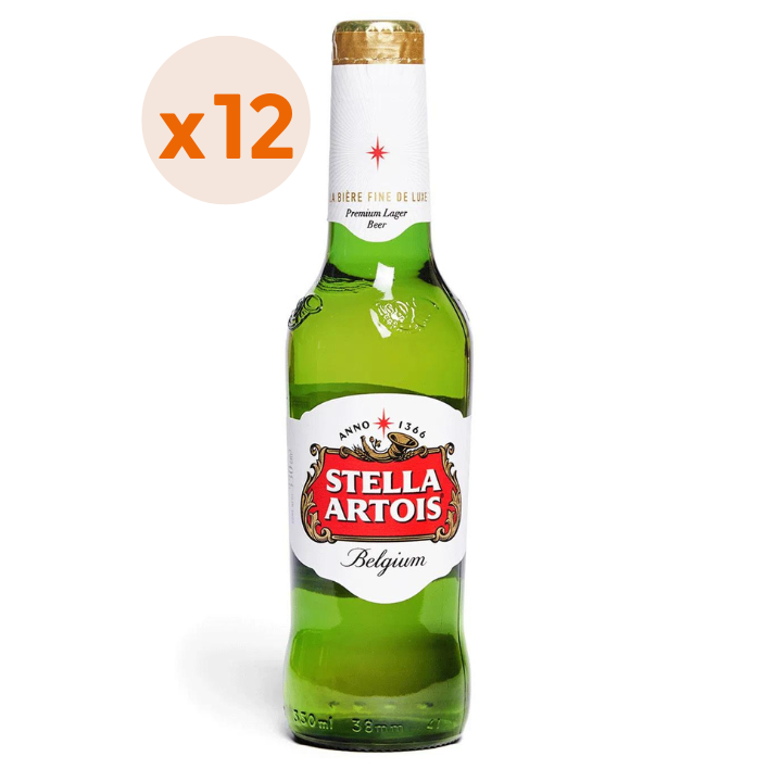 12x Cerveza Stella Artois Botella 330cc