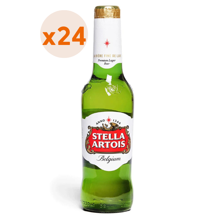 24x Cerveza Stella Artois Botella 330cc