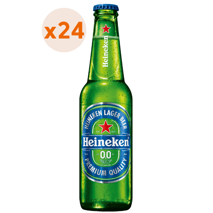 24x Cerveza Heineken 0.0 Sin Alcohol Botellin 330cc
