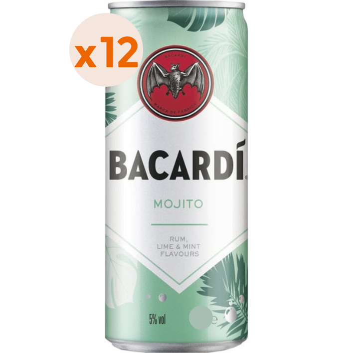 12x Cóctel Mojito Bacardí Lata 310cc