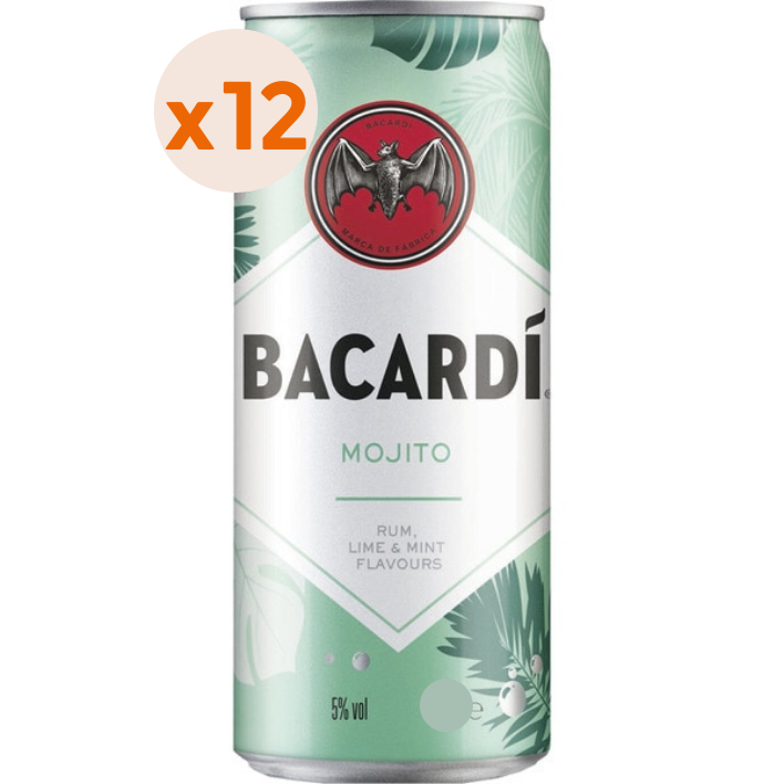 12x Cóctel Mojito Bacardi Lata 310cc