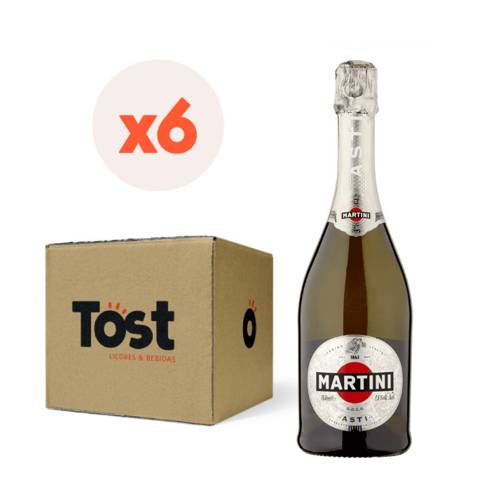 6x Espumante Martini Asti 750cc ($10.490 c/u)