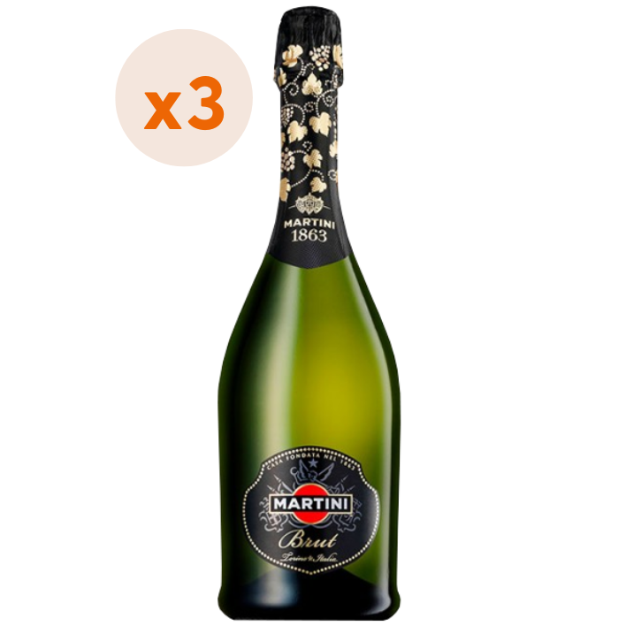 3x Espumante Martini Brut 750cc