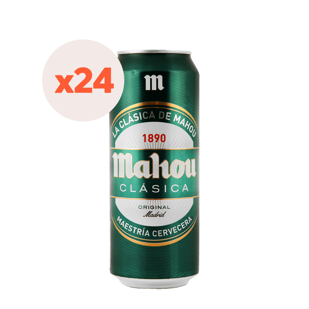 24x Cerveza Mahou Clásica Lata 500cc ($583 c/u)