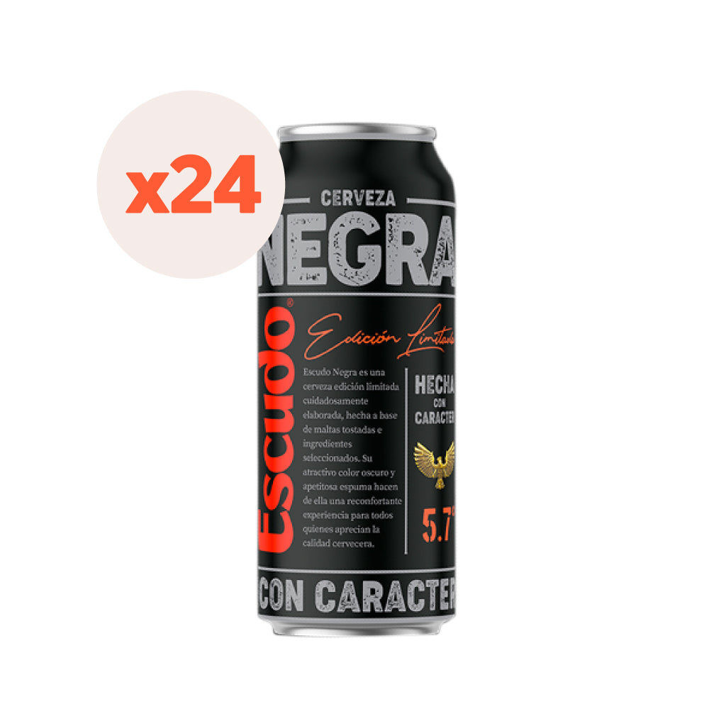 24x Cerveza Escudo Negra lata 470cc