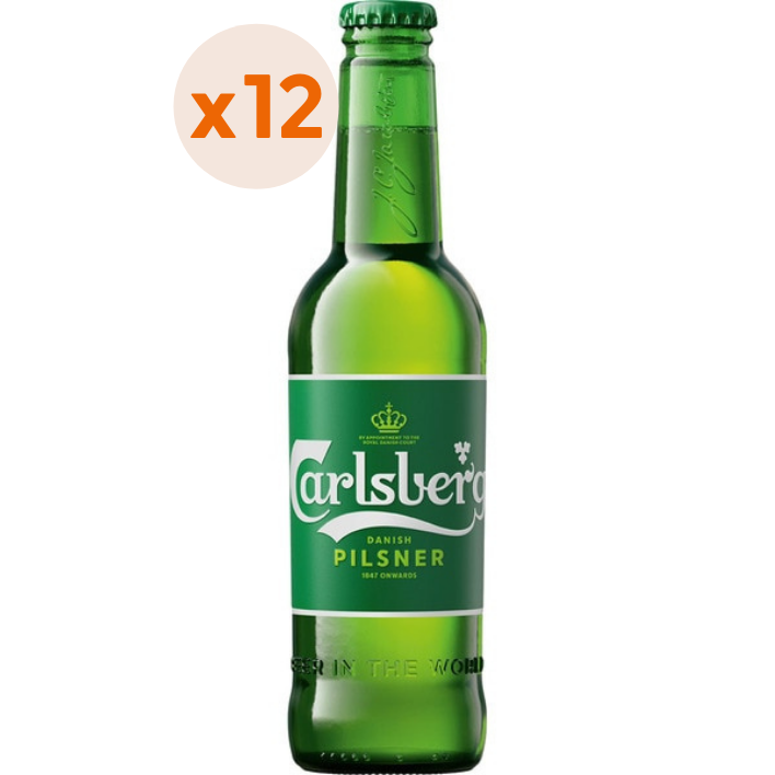 12x Cerveza Carlsberg Botella 330cc