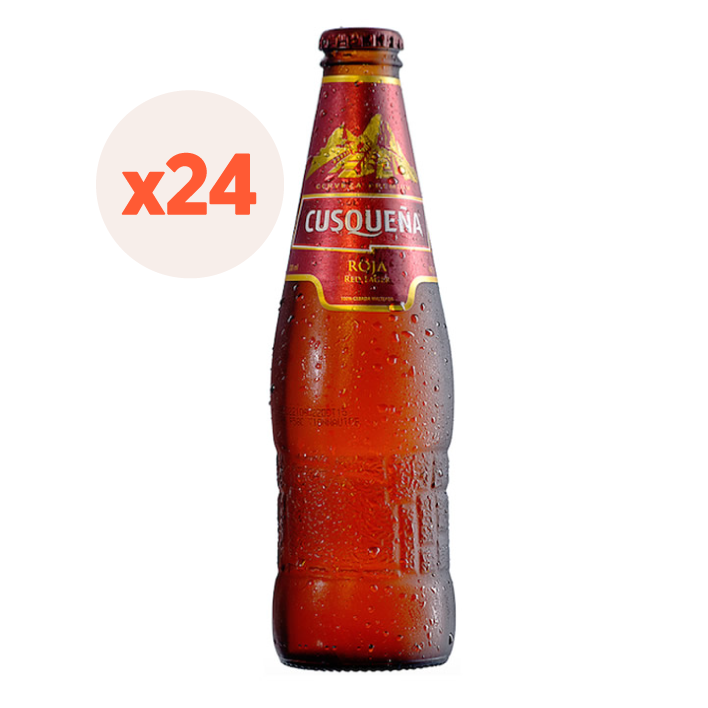 24 x Cerveza Cusqueña Red lager botella 330cc