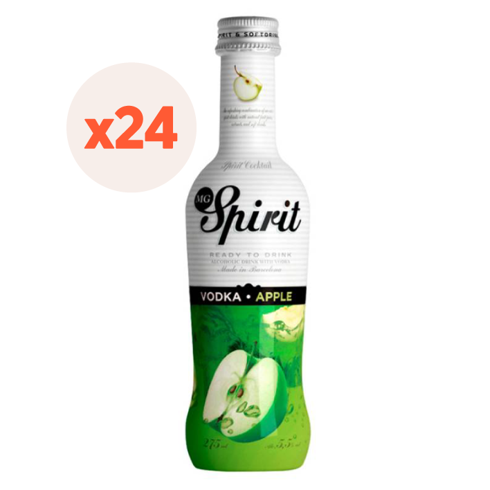 24x Cóctel MG Spirit Vodka Apple 5,5º 275cc