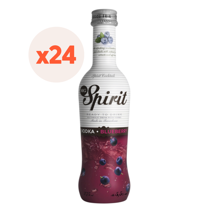 24x Cocktail Spirit Blueberry 5,5º 275cc ($1.350 c/u)