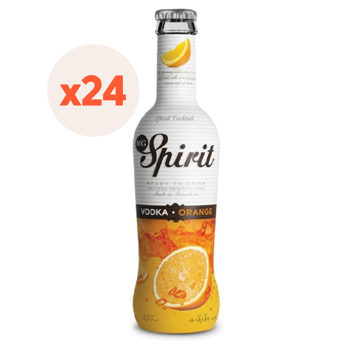 24x Vodka Spirit Orange 5,5º 275cc ($1.350 c/u)
