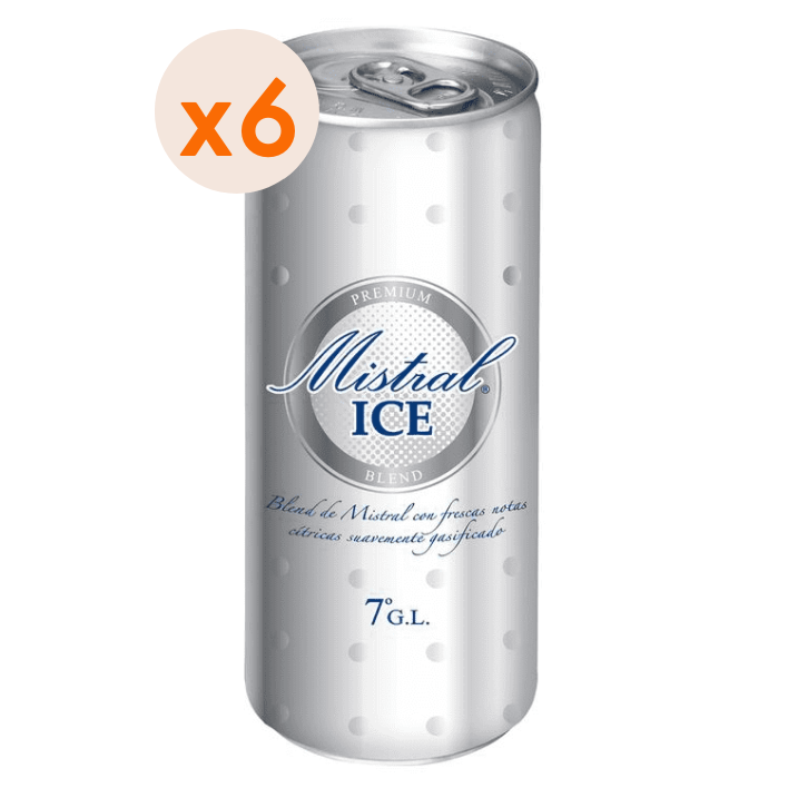 6x Mistral Ice Blend Lata 310cc ($1.148c/u)