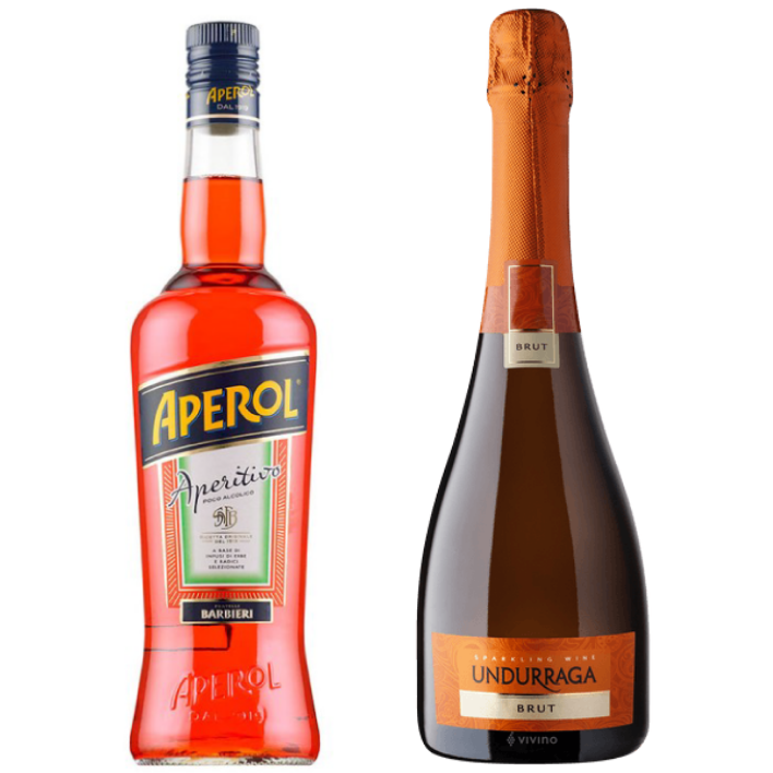 Pack Licor aperitivo Aperol Spritz 750cc + Espumante Undurraga Brut 750cc