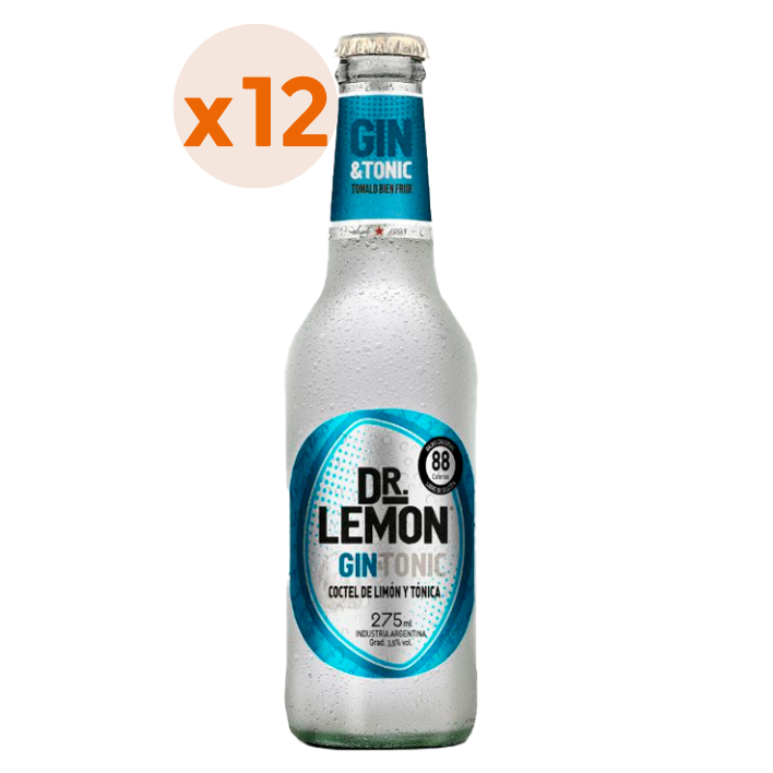 12x Dr. Lemon Gin Tonic 3,5° 275cc