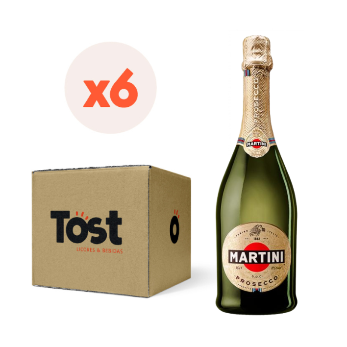 6x Espumante Martini Prosecco 750cc ($10.490 c/u)