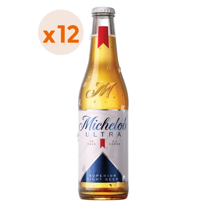 12x Cerveza Michelob Ultra Botellín 3,5º 355cc