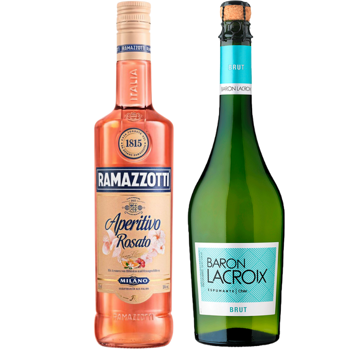 Pack Licor aperitivo Ramazzotti Rosato 700cc + Espumante Baron Lacroix Brut 750cc