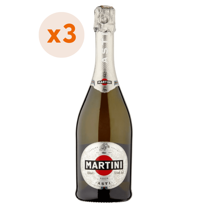 3x Espumante Martini Asti 750cc ($10.663 c/u)