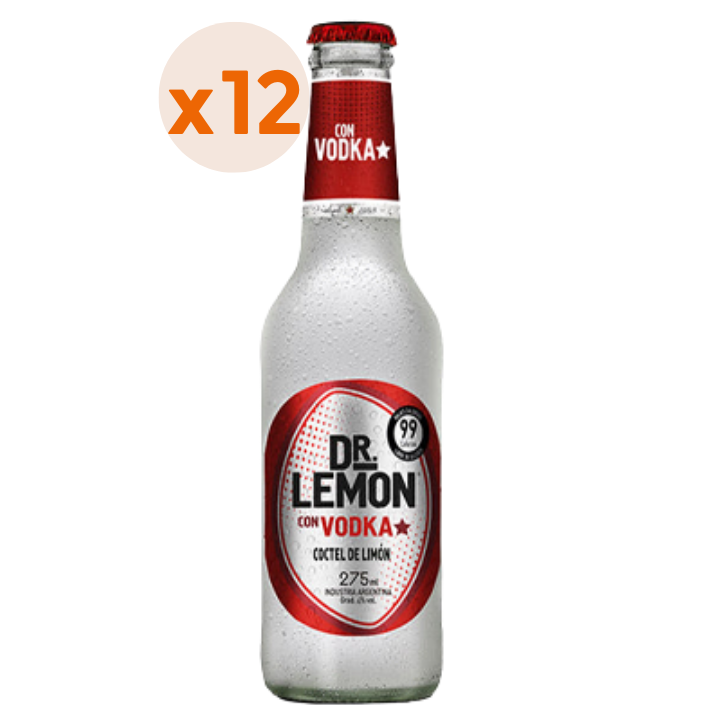 12x Dr. Lemon Vodka 4° 275cc